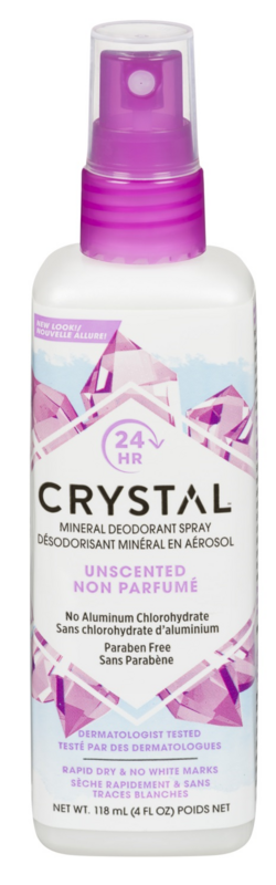 Crystal Mineral Deodorant Spray Unscented 118 mL