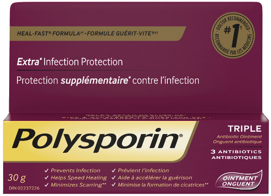 Polysporin Triple Antibiotic Ointment Heal-Fast Formula, 30g 30 g