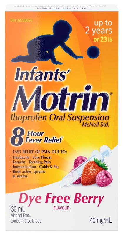 Motrin Infants' Ibuprofen Oral Suspension Concentrated Drops Berry 30 mL