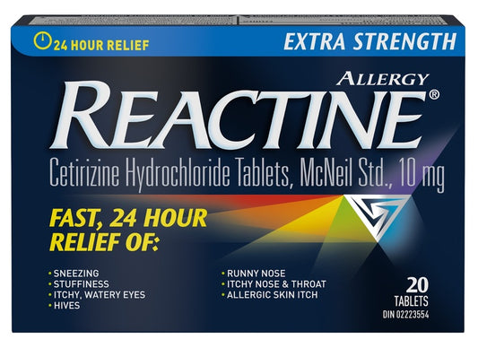 Reactine Allergy Extra Strength 24 Hour 20 Tablets