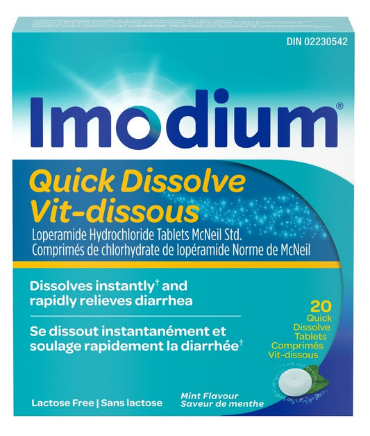 Imodium Quick-Dissolve Mint 20 Tablets