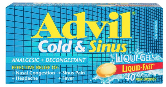 Advil Cold & Sinus Liqui-Gels 40 Capsules