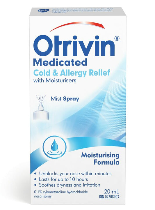 Otrivin Cold & Allergy Relief Nasal Spray with Moisturisers 20 mL