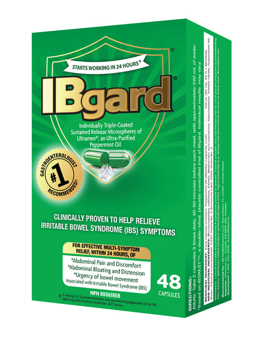 IBGARD Ultra-Purified Peppermint Oil 90mg 48 Capsules