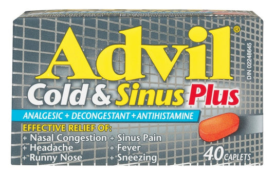 Advil Cold & Sinus Plus Caplets 40 Caplets