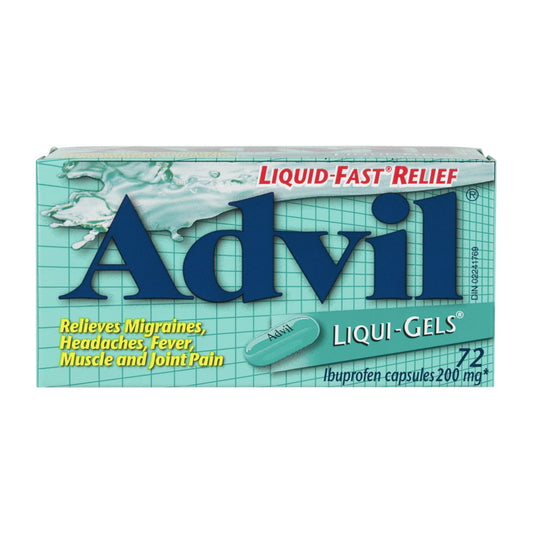 Advil Liqui-Gels 200mg Solubilized Ibuprofen 72 Count